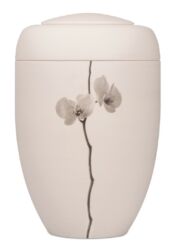 Magusa B0701 Grafik-Urne cremeweiss Orchidee groß