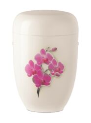 Magusa H25-3832 LI Naturstoff, Cremeweiss, Orchidee mit Airbrush hinterlegt