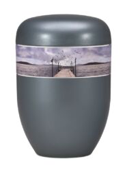 Magusa H25571 Naturstoff, Blau-Perlmutt, Dekorband - Seesteg