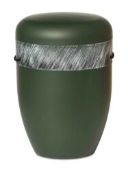 Magusa I135903B Naturstoff, BANDEROLE grün-schwarz-silber, dunkelgrün matt